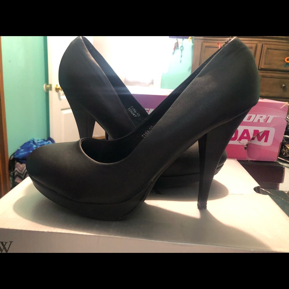 Solid Black Heels